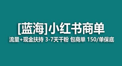 【蓝海项目】小红书商单项目，7天就能接广告变现，稳定日入500+保姆级玩法